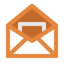 Mail icon showing letter inside envelope